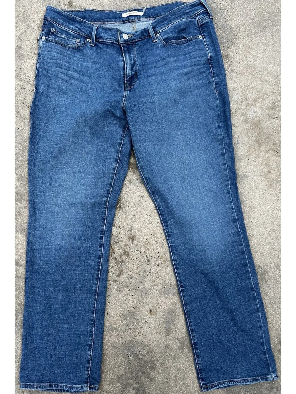 Levis Denim Blue Jeans Women 16 Blue Classic Fit Mid Rise Straight Leg